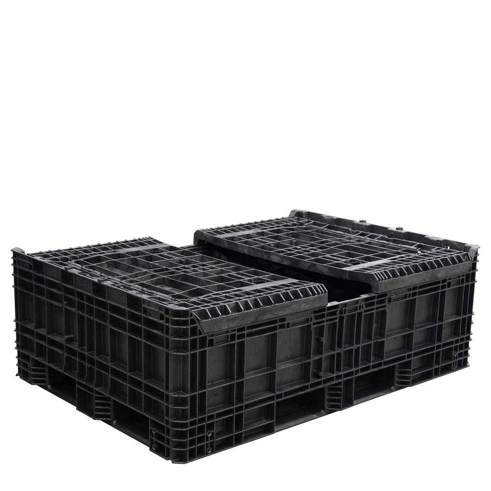 Fully collapsed 70 x 48 x 50 Collapsible Bulk Container