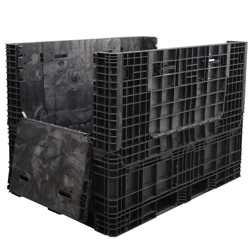 Two of four drop doors down 70 x 48 x 50 Collapsible Bulk Container