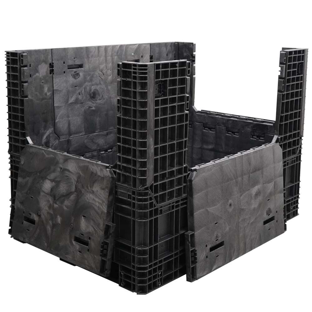 Three of four drop doors down 70 x 48 x 50 Collapsible Bulk Container