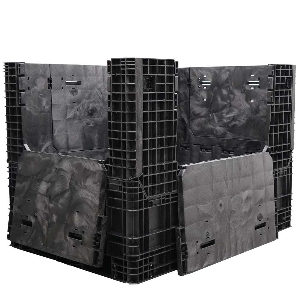 65 x 48 x 50 Collapsible Bulk Container with 2 adjacent doors down