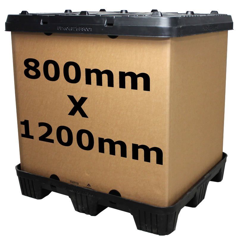Contenedor tipo caja-palet métrico, 800 x 1200
