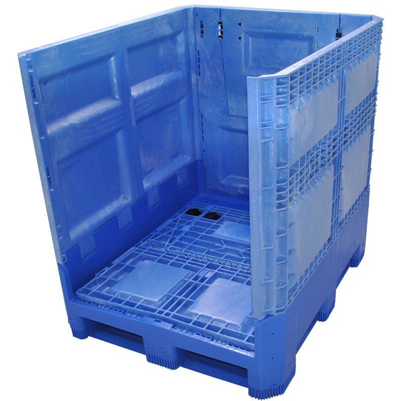 40 x 48 x 46 Food Grade Collapsible Bulk Container with sidewall down