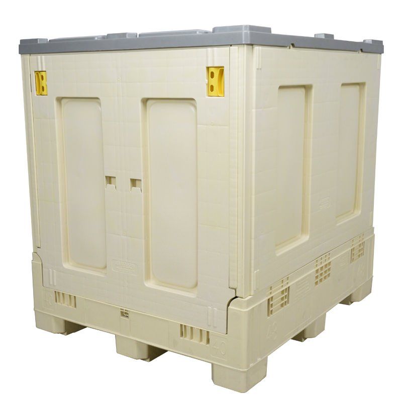 40 x 48 x 46 Reusable Plastic Gaylord with lid