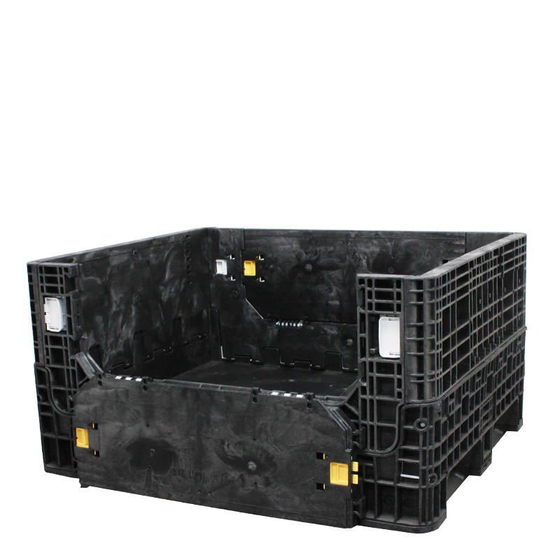 40 x 48 x 25 Collapsible bulk container with the drop door down