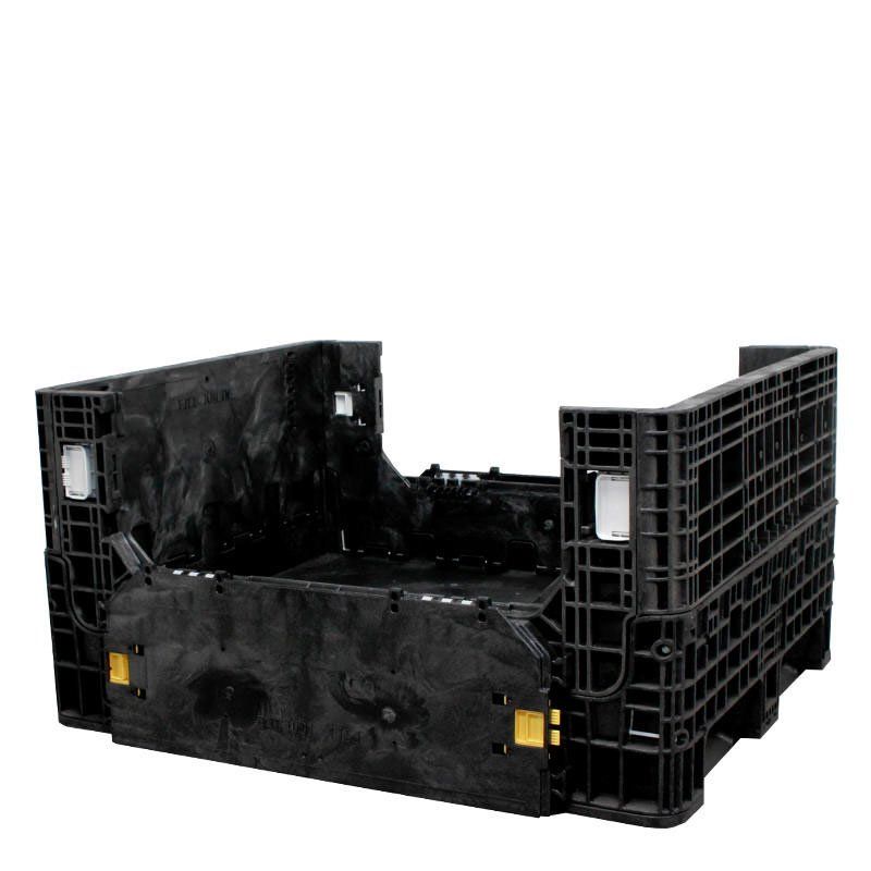 40 x 48 x 25 Collapsible bulk container with the sidewall down