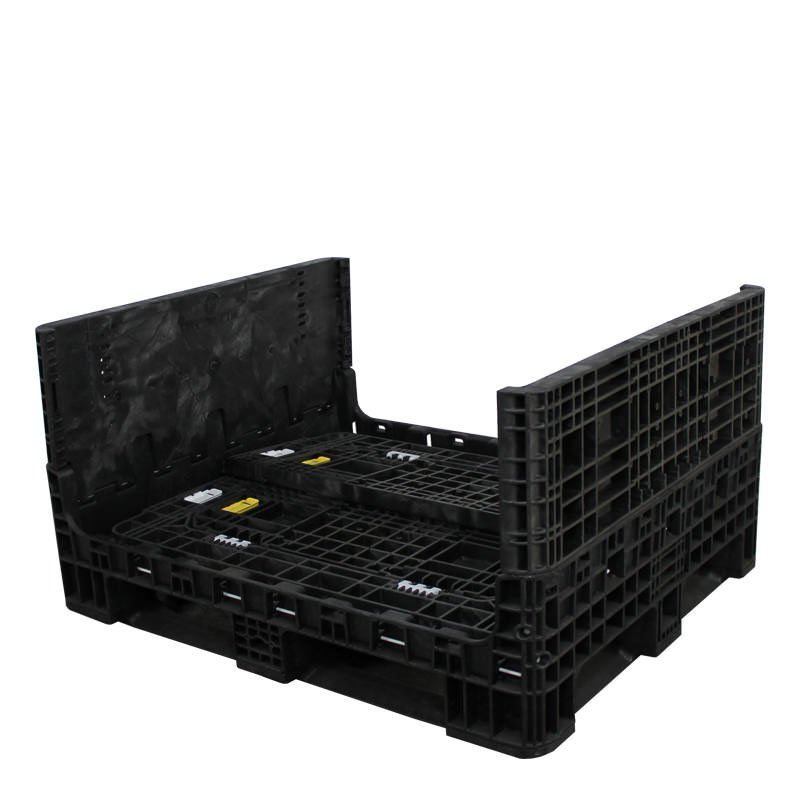 40 x 48 x 25 Collapsible bulk container with two sidewalls down