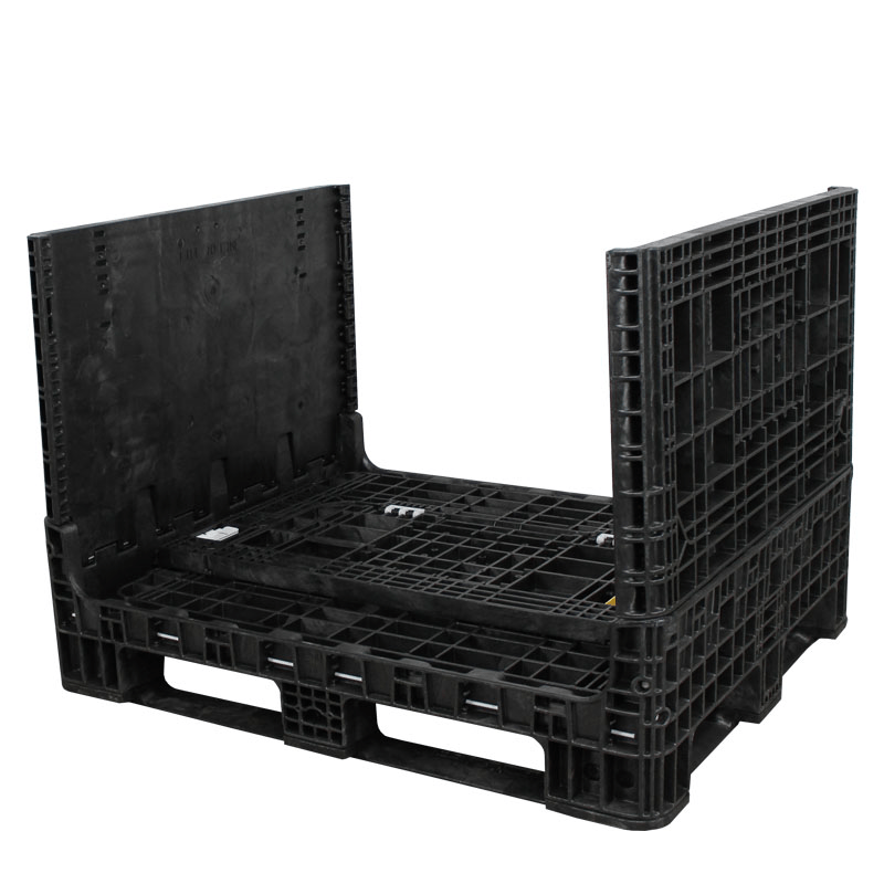 40 x 48 x 34 Collapsible bulk container with two sidewalls down