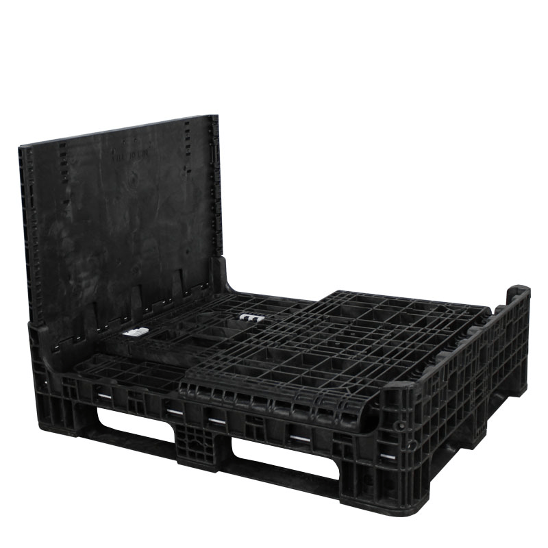 40 x 48 x 34 Collapsible bulk container with three sidewalls down