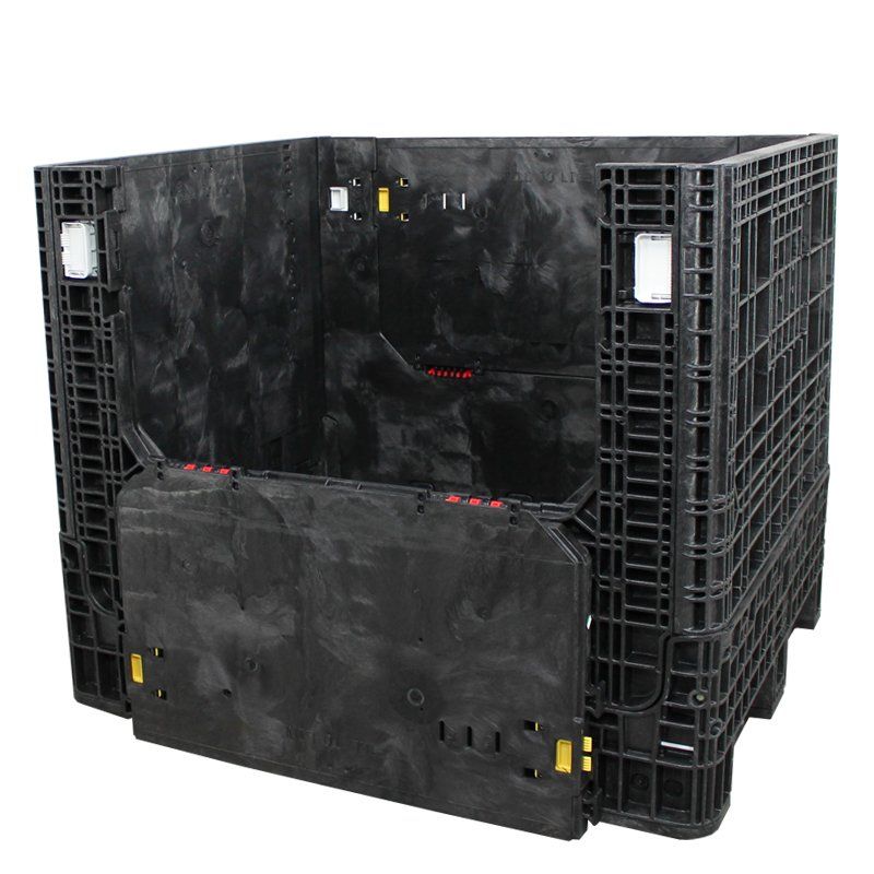 40 x 48 x 39 Collapsible Bulk Container with one drop door down
