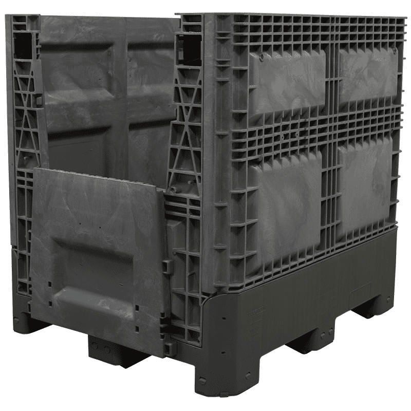 40 x 48 x 46 FDA Approved Collapsible Bulk Container drop door down