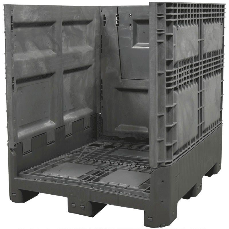 40 x 48 x 46 FDA Approved Collapsible Bulk Container one sidewall down