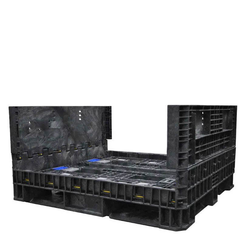 45 x 48 x 25 Collapsible Bulk Container with two sidewalls down