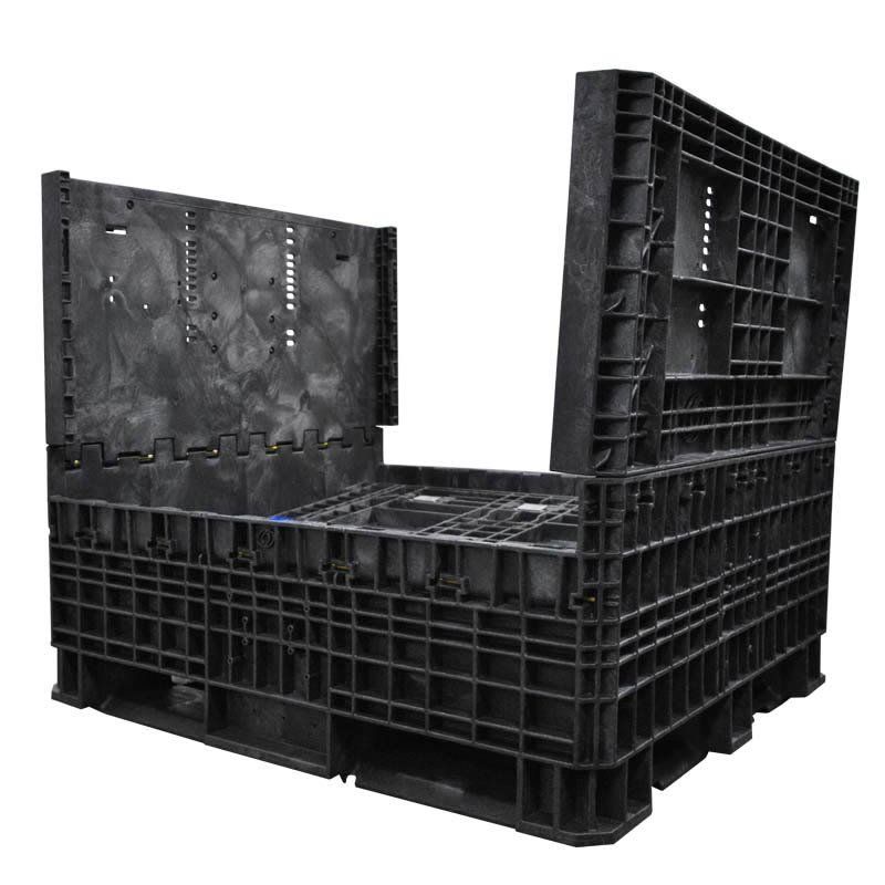 45 x 48 x 42 Collapsible Bulk Container with two sidewalls down