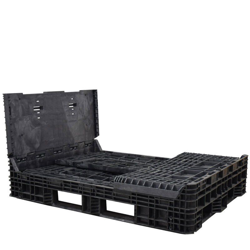 65 x 48 x 34 Collapsible Bulk Container with three sidewalls down