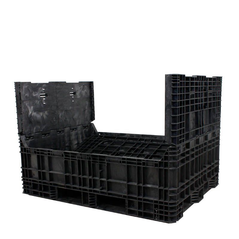 65 x 48 x 50 Collapsible Bulk Container with two sidewalls down