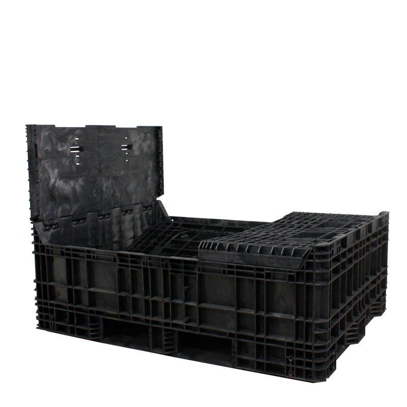 65 x 48 x 44 Collapsible Bulk Container with three sidewalls down