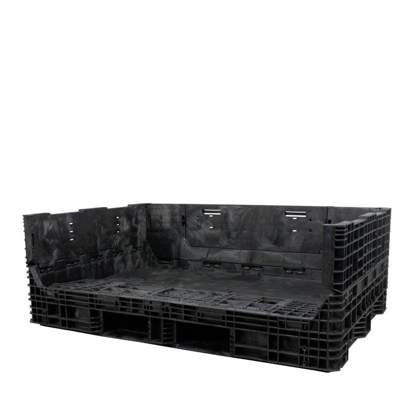 Contenedor bulk plegable de 70 x 48 x 25 con pared lateral baja