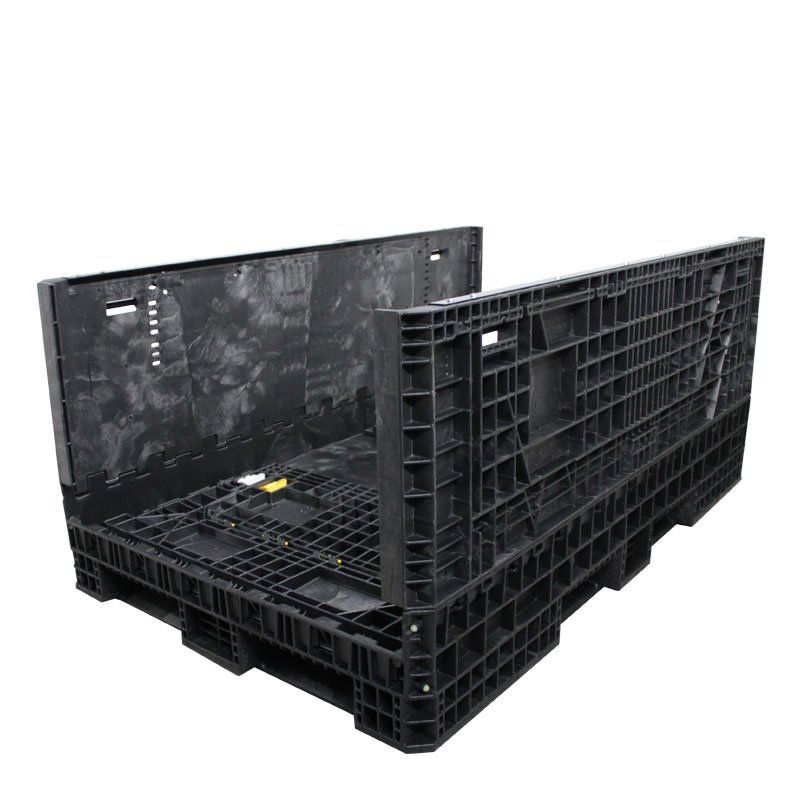 78 x 48 x 34 Collapsible Bulk Container with two sidewalls down