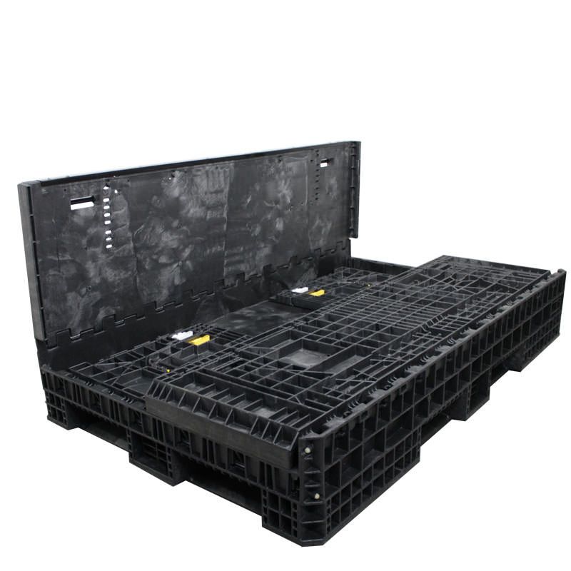 78 x 48 x 34 Collapsible Bulk Container with three sidewalls down