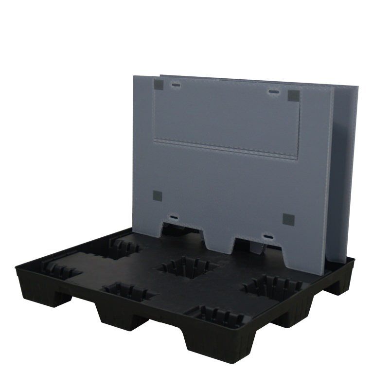 Caja-palet de plástico de 40 x 48 x 34 Uni-Pak con puerta
