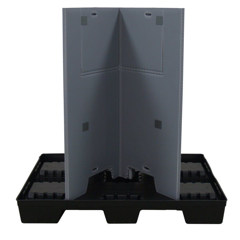Contenedor de caja-palet de plástico de 40 x 48 x 45 con puerta de acceso