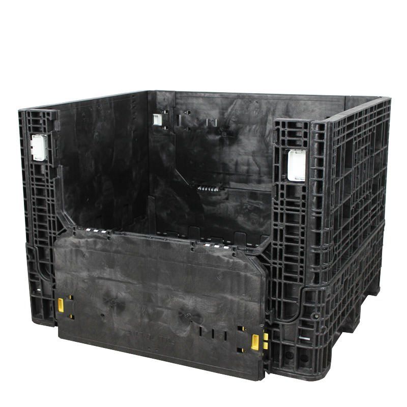 Contenedor bulk de plástico Ropak de 40 x 48 x 34 con puerta abatible baja