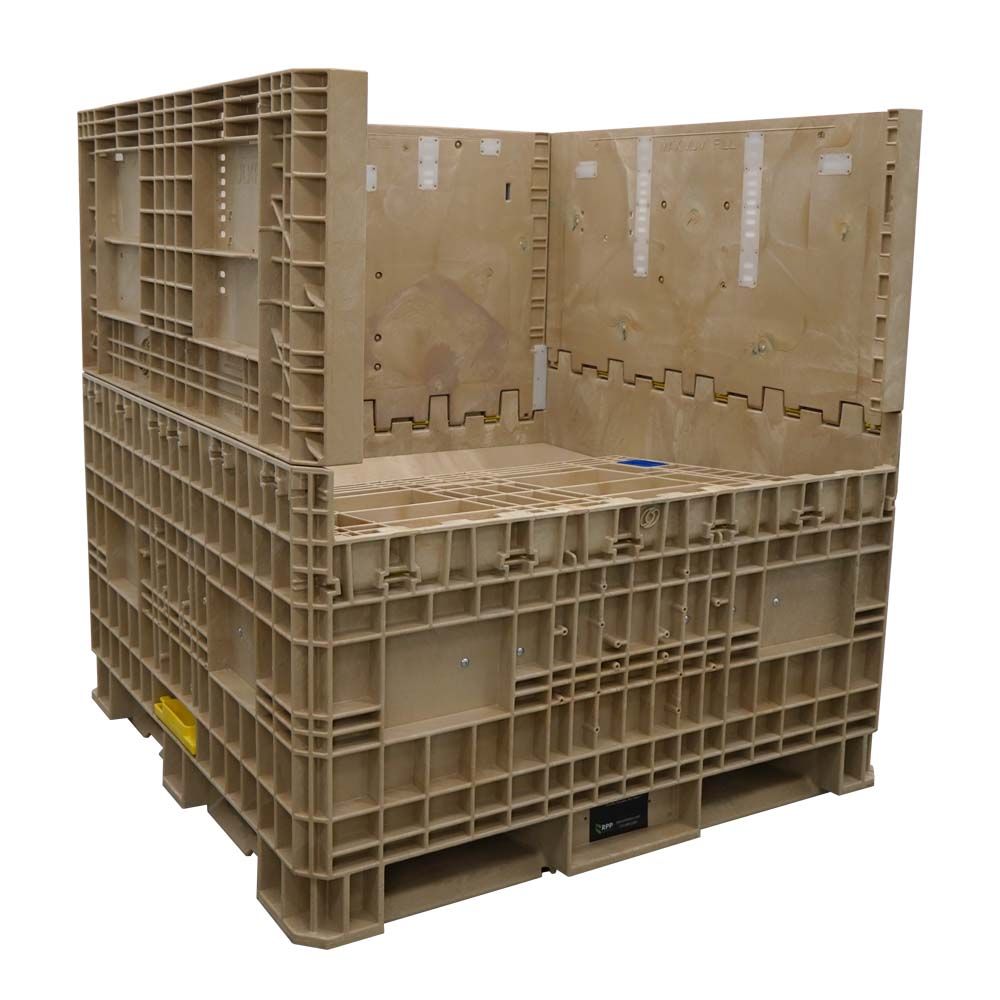 45 x 48 x 50 Hopper Bottom Bulk Container sidewall down