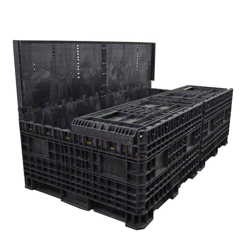 90 x 48 x 50 Collapsible Bulk Container with three sidewalls down