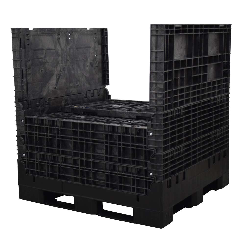 45 x 48 x 51 Extra-Duty Collapsible Bulk Container Back Wall Down
