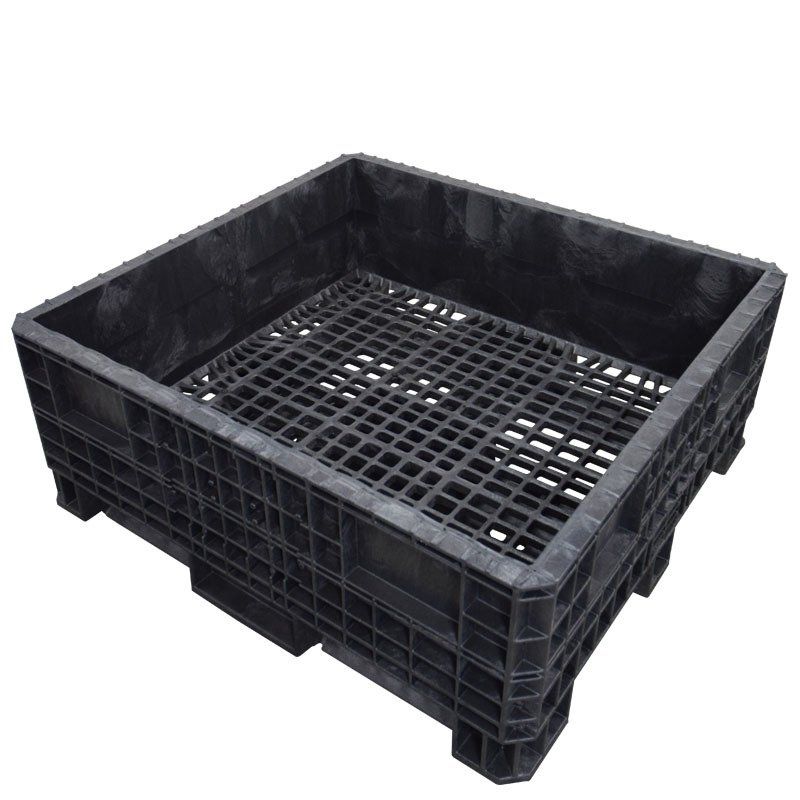 45 x 48 x 19 Fixed Wall Bulk Container - Open Grid Floor