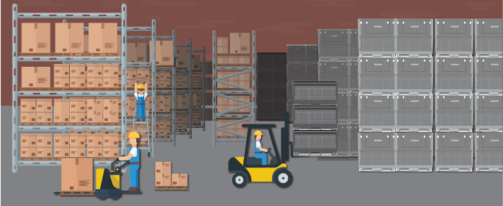 Bulk containers save warehouse space