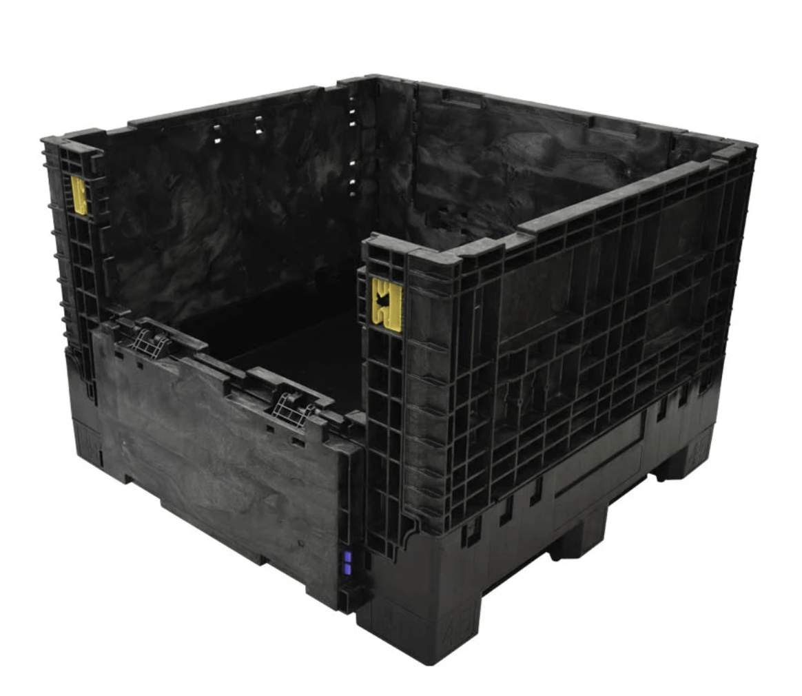 45 x 48 x 34 Extra-Duty Collapsible Bulk Container with drop door down