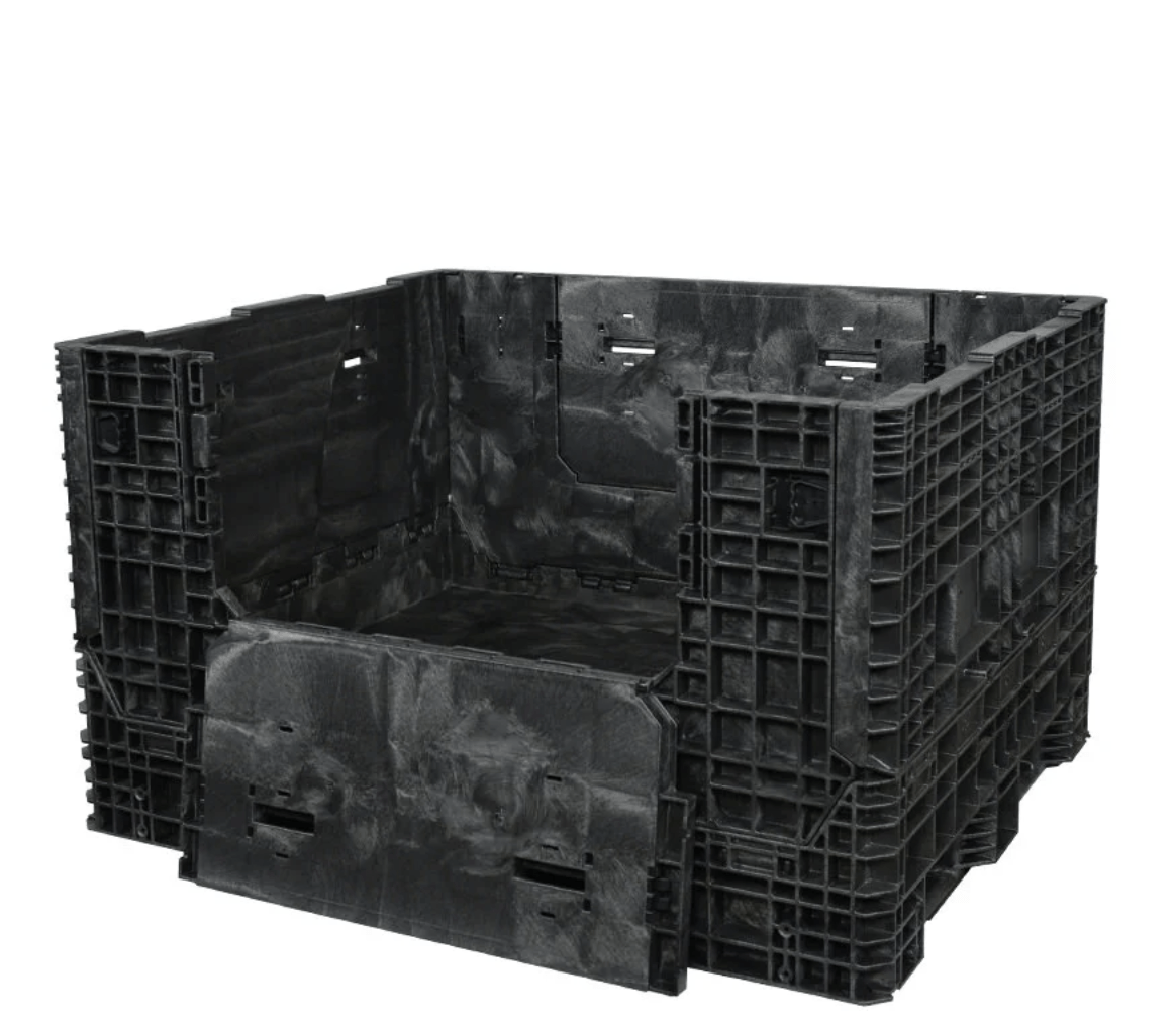 57 x 48 x 34 Collapsible Bulk Container with drop door down