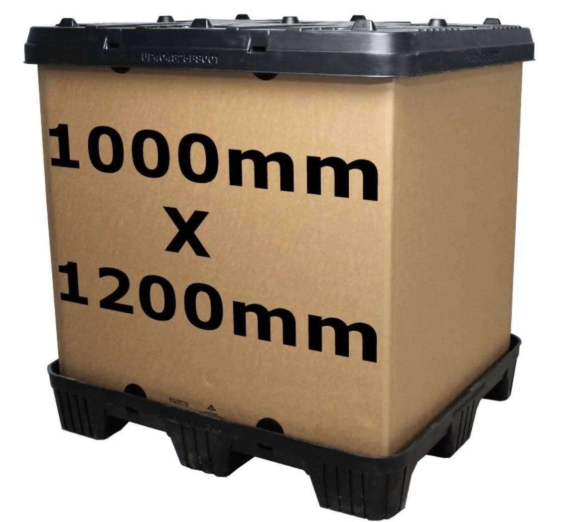 Contenedor tipo caja-palet métrico, 1000 x 1200