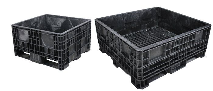Fixed wall bulk containers