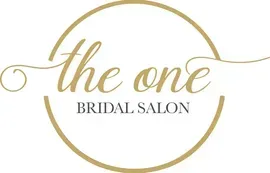 A gold circular logo that reads "the one" in elegant script over "BRIDAL SALON" in block lettering on a white background.
