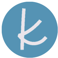 A light lavender, stylized letter 