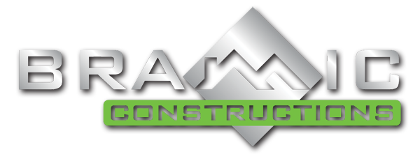 A logo for bramic constructions
