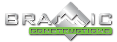 A logo for bramic constructions
