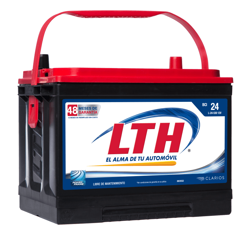 Batería de automóvil etiquetada 