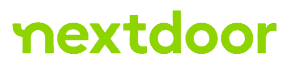 A green nextdoor logo on a white background