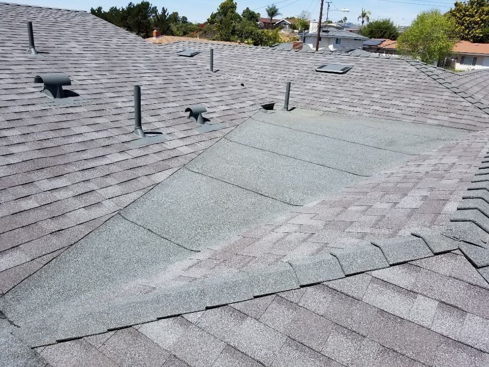 A roof with a lot of shingles on it