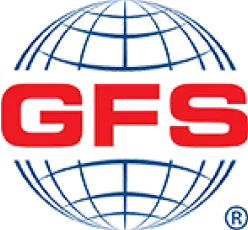 Le logo de gfs est un globe avec une grille autour.