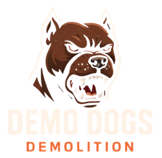 Logo featuring an angry brown and white bulldog with snarling teeth, above the words 