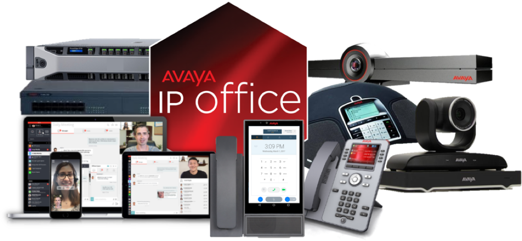 Black office phone on a white desk; receiver resting in cradle.