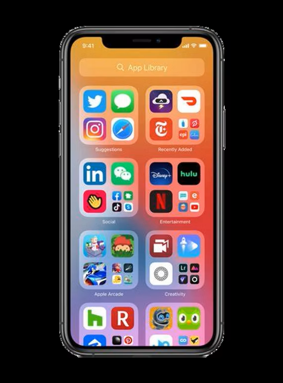 Person holding a phone, shopping cart and shopping icons projecting above it, suggesting online shopping.