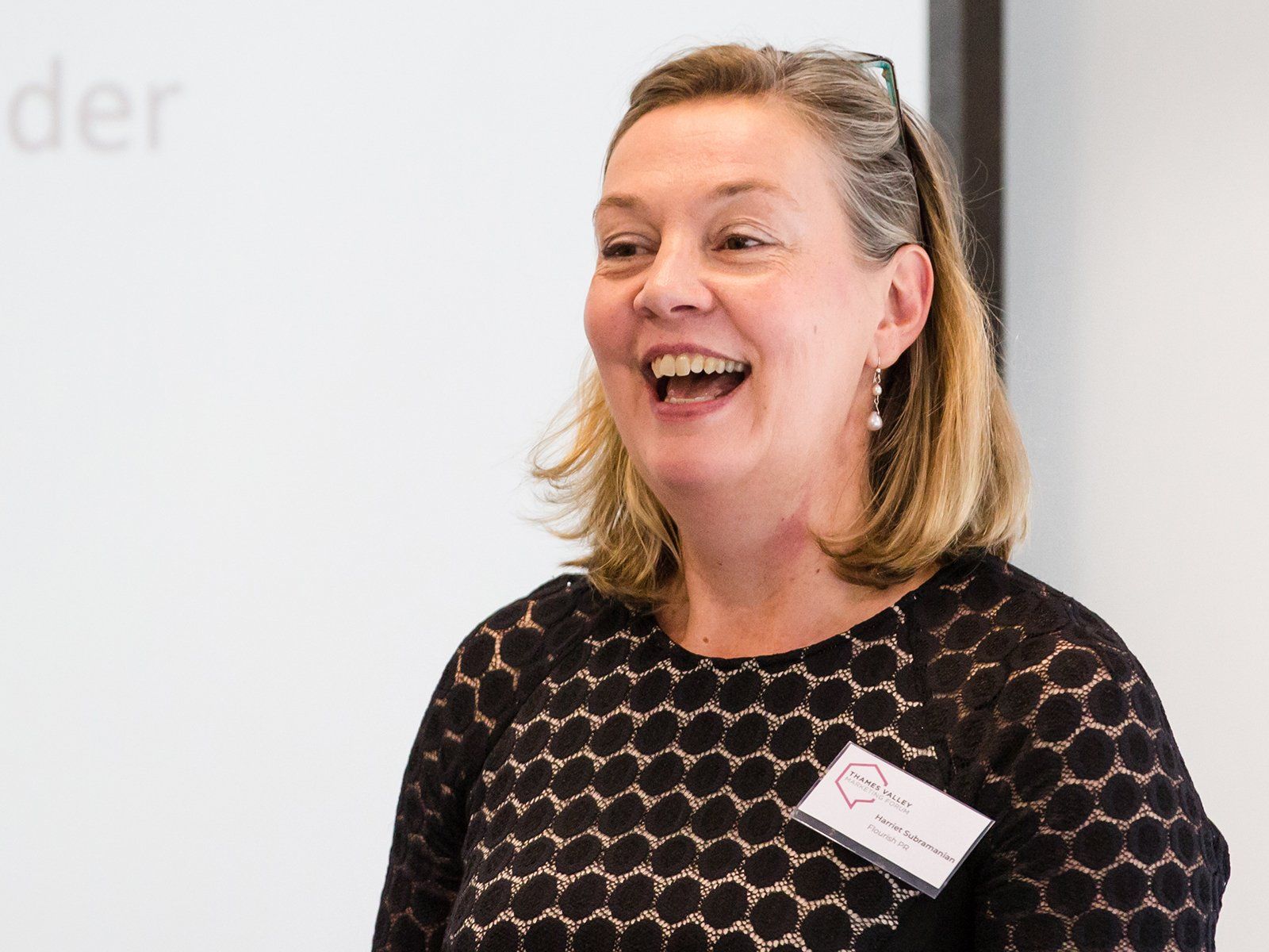 Corporate photography Reading,  female laughing