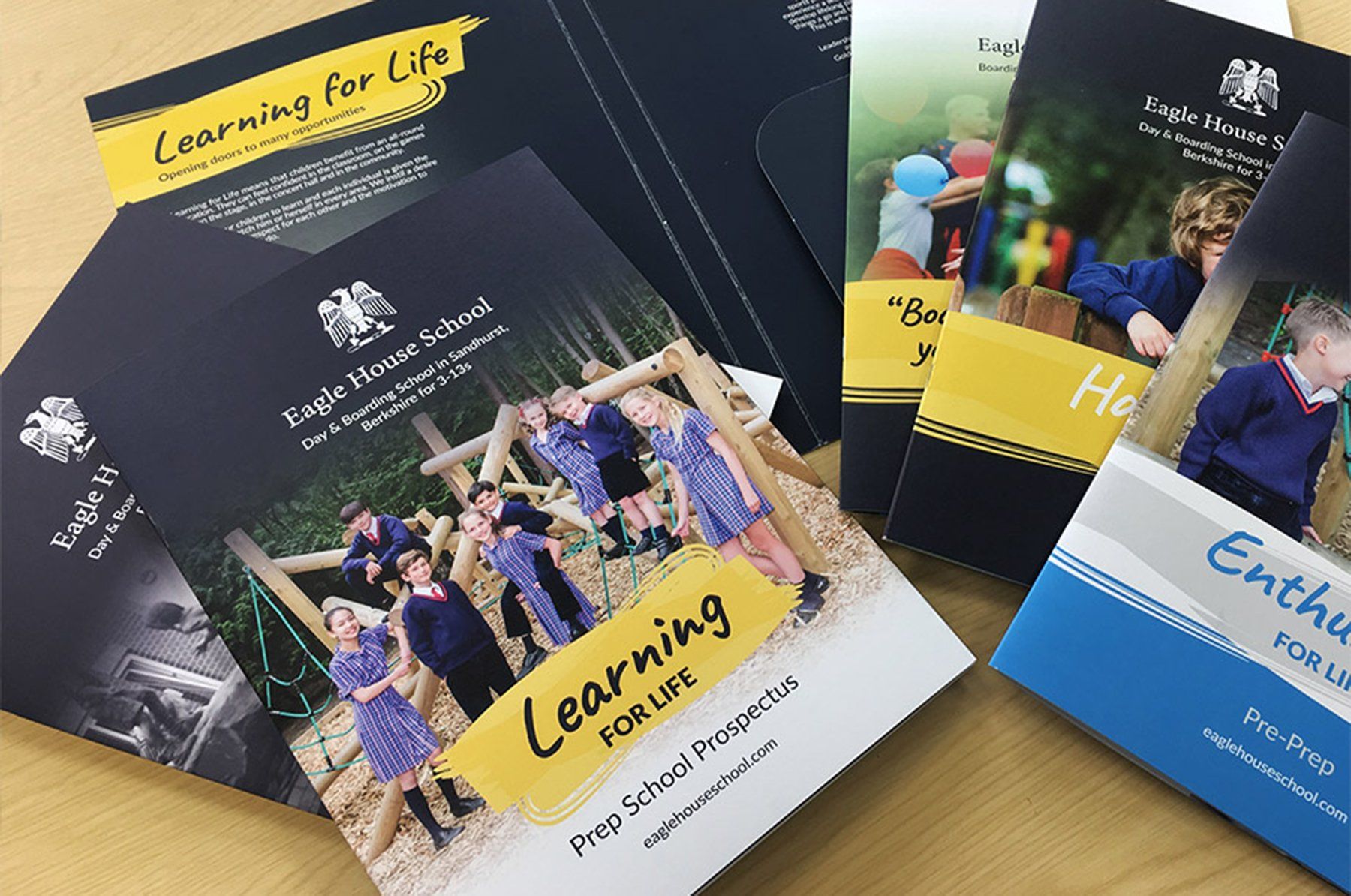 Commercial photography Berkshire,   school prospectus showing photographs