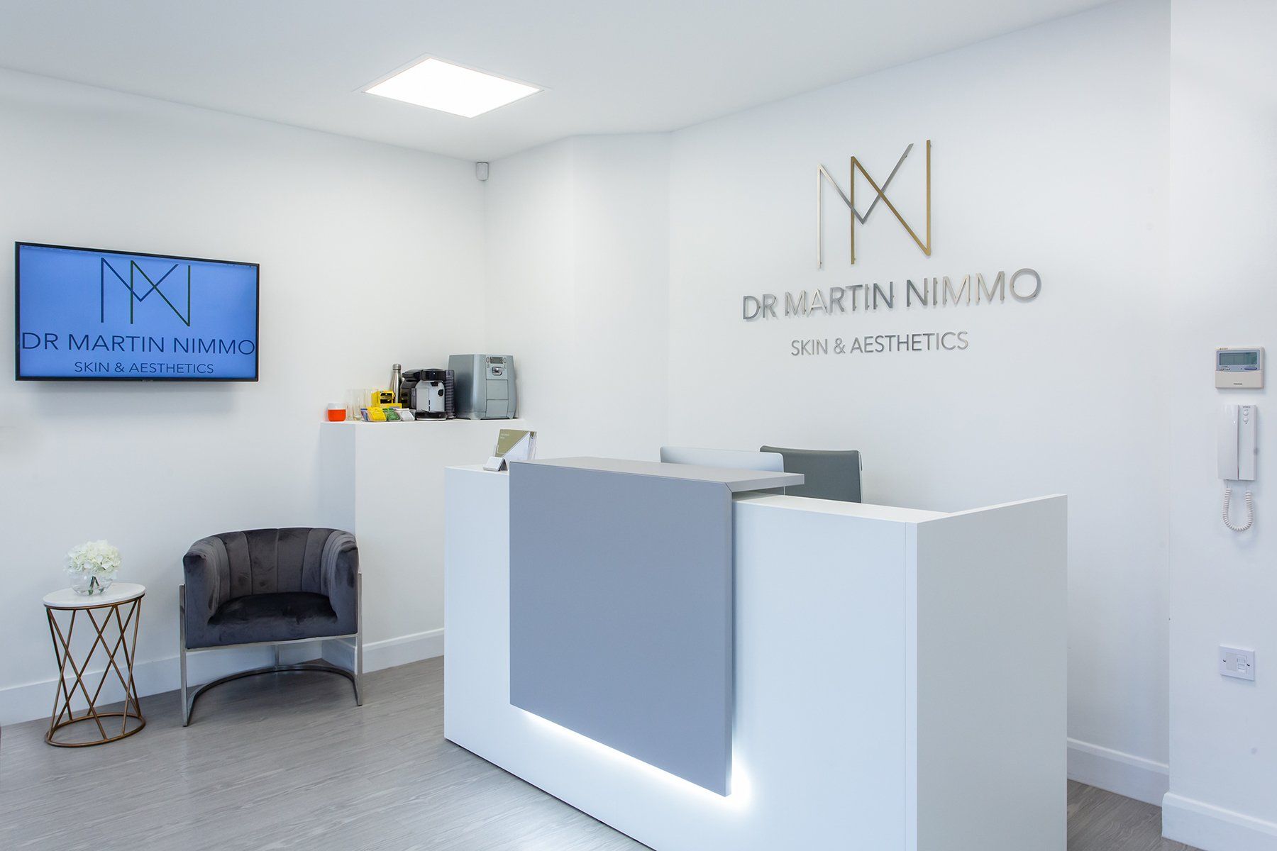 Professional photographer near me aesthetics clinic reception