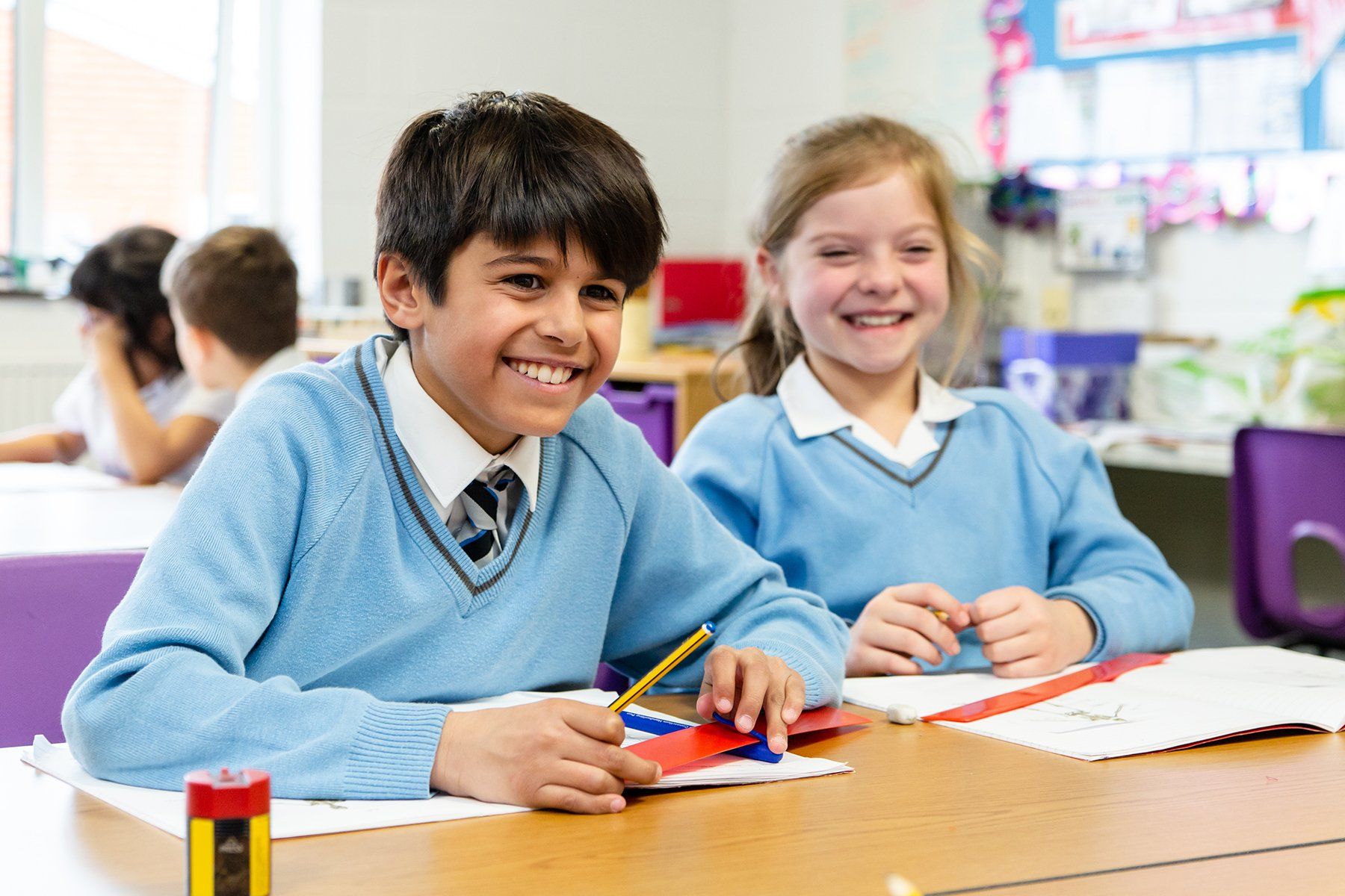 Professional photographer near me junior pupils boy and girl